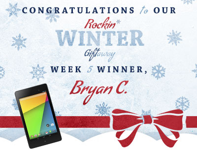 Congratulations to Bryan C., our week 5 winner!