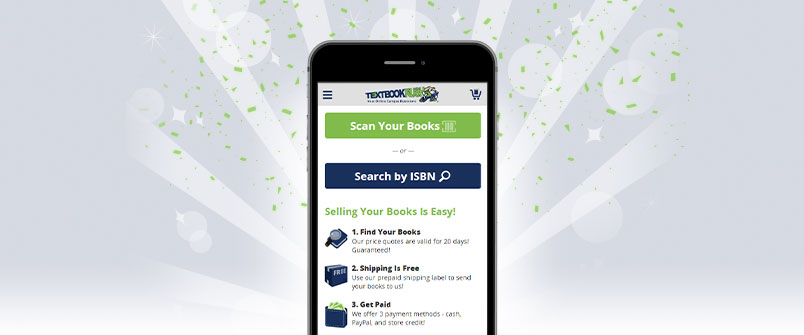 Screenshot of the TextbookRush buyback app