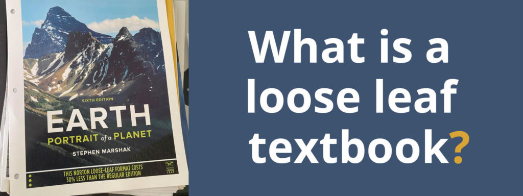 What is a loose leave textbook?
