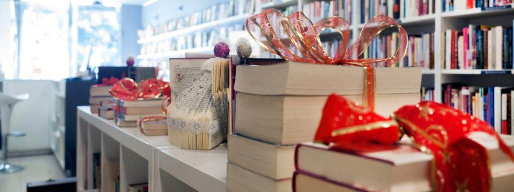 Books with ribbons on them