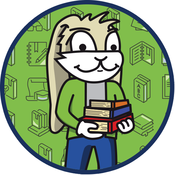 Rush the rabbit in a lab coat, wearing safety goggles and holding a beaker